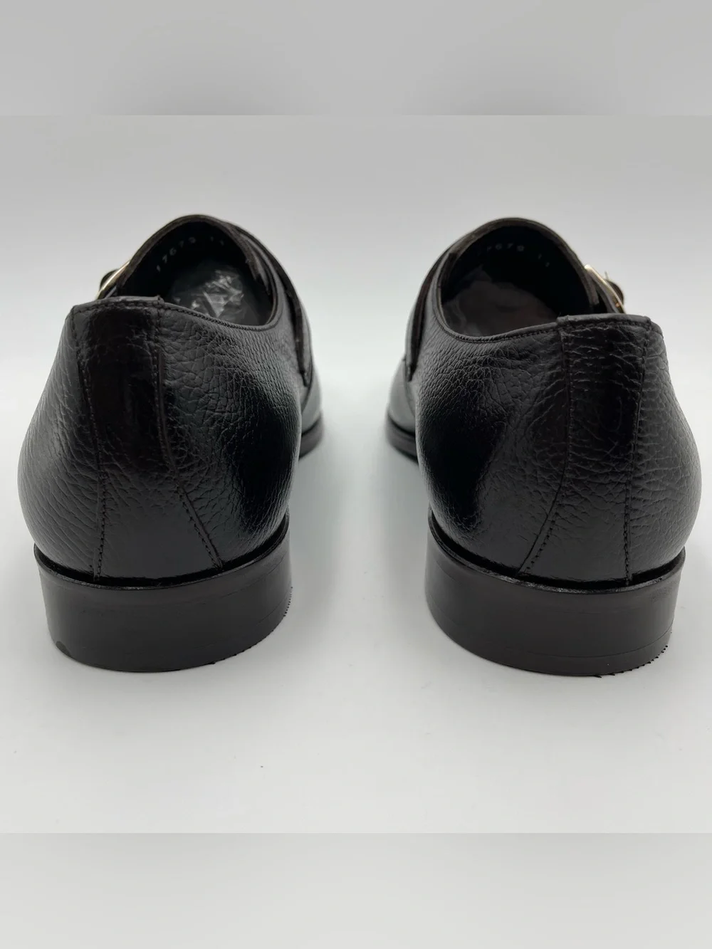 Vellapais SZ 11 Astra Brown Pebbled Leather Monkstrap Shoes MSRP $309